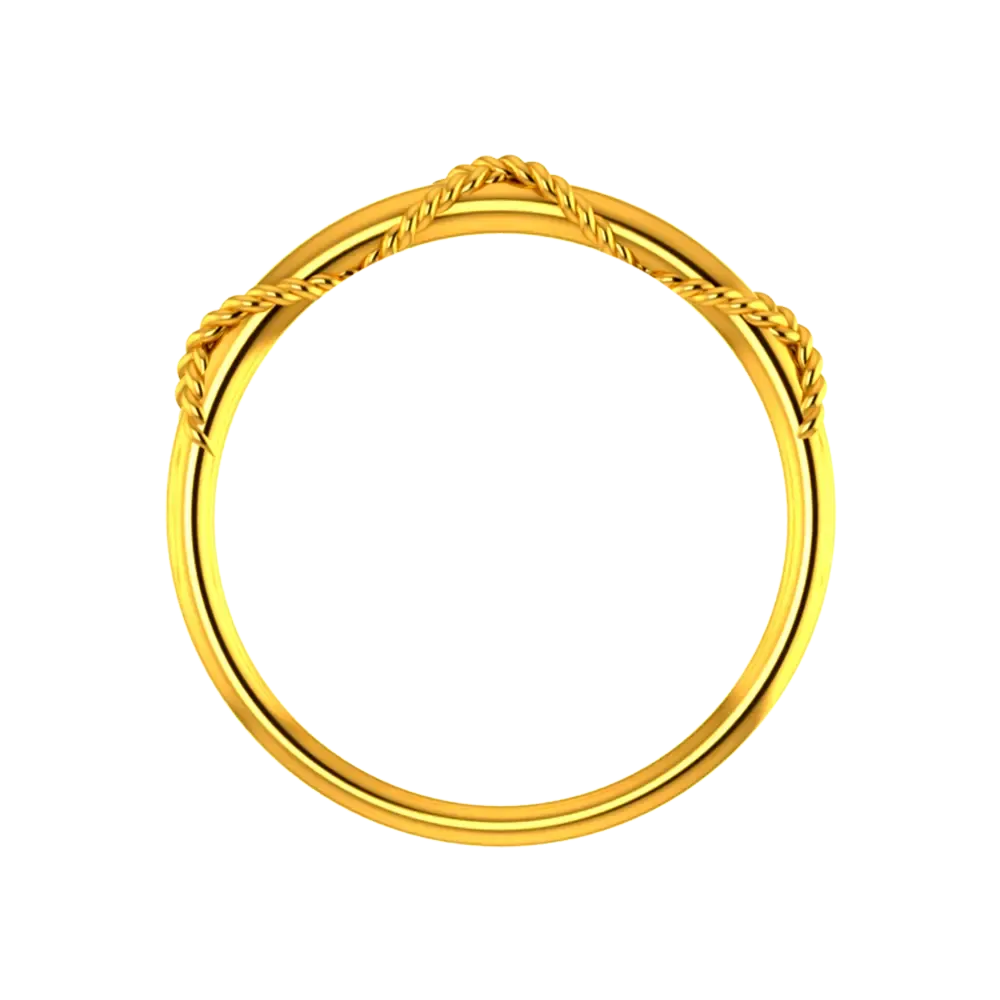 22k Gold Ring With A Rope Design