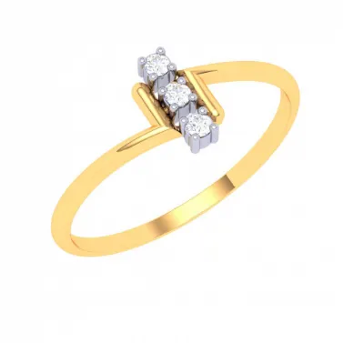 22k Sleek Gold Ring With Unique Design From Goldlites Collection