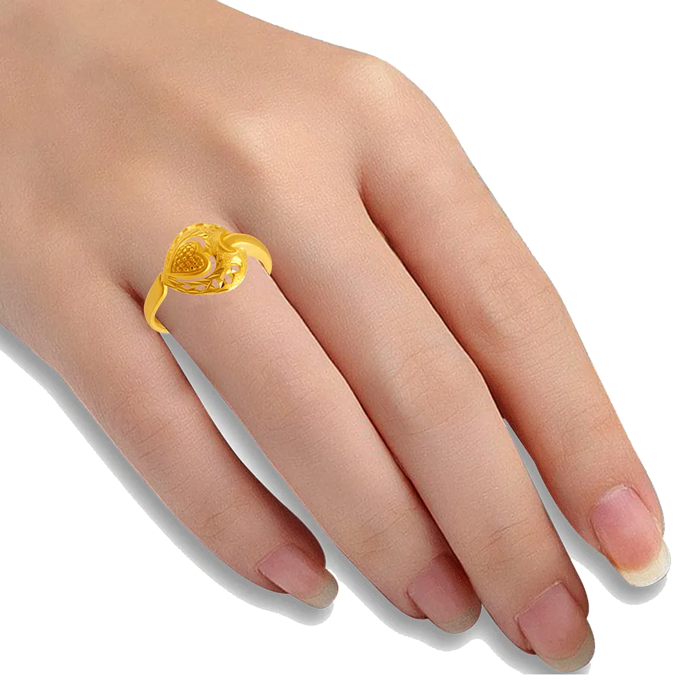 22KT Yellow Gold Ring For Women