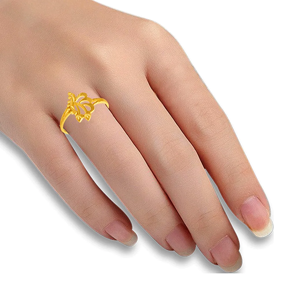 22KT Yellow Gold Ring For Women