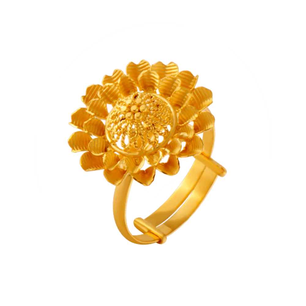 22KT Yellow Gold Ring For Women