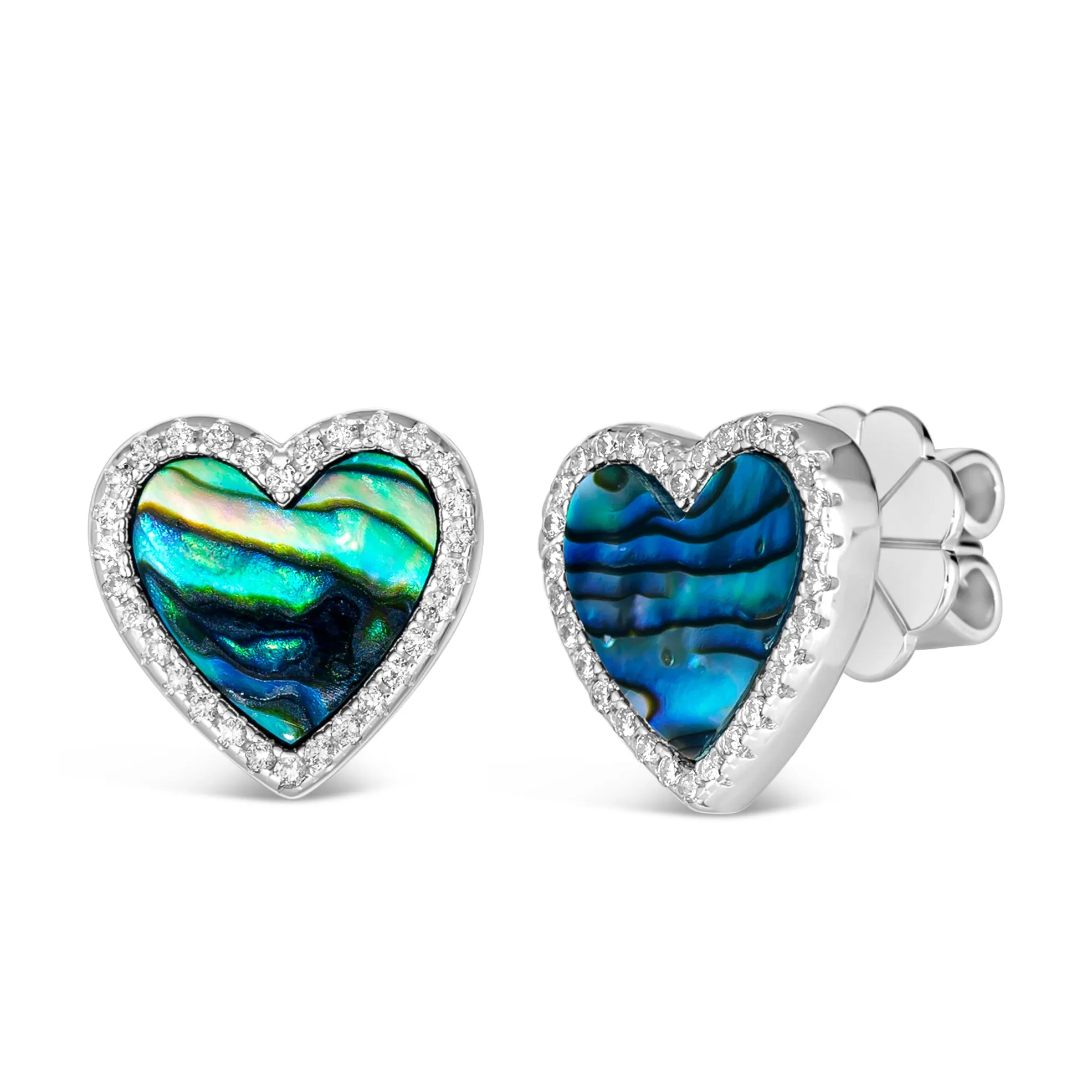 Abalone Heart Shaped Earrings