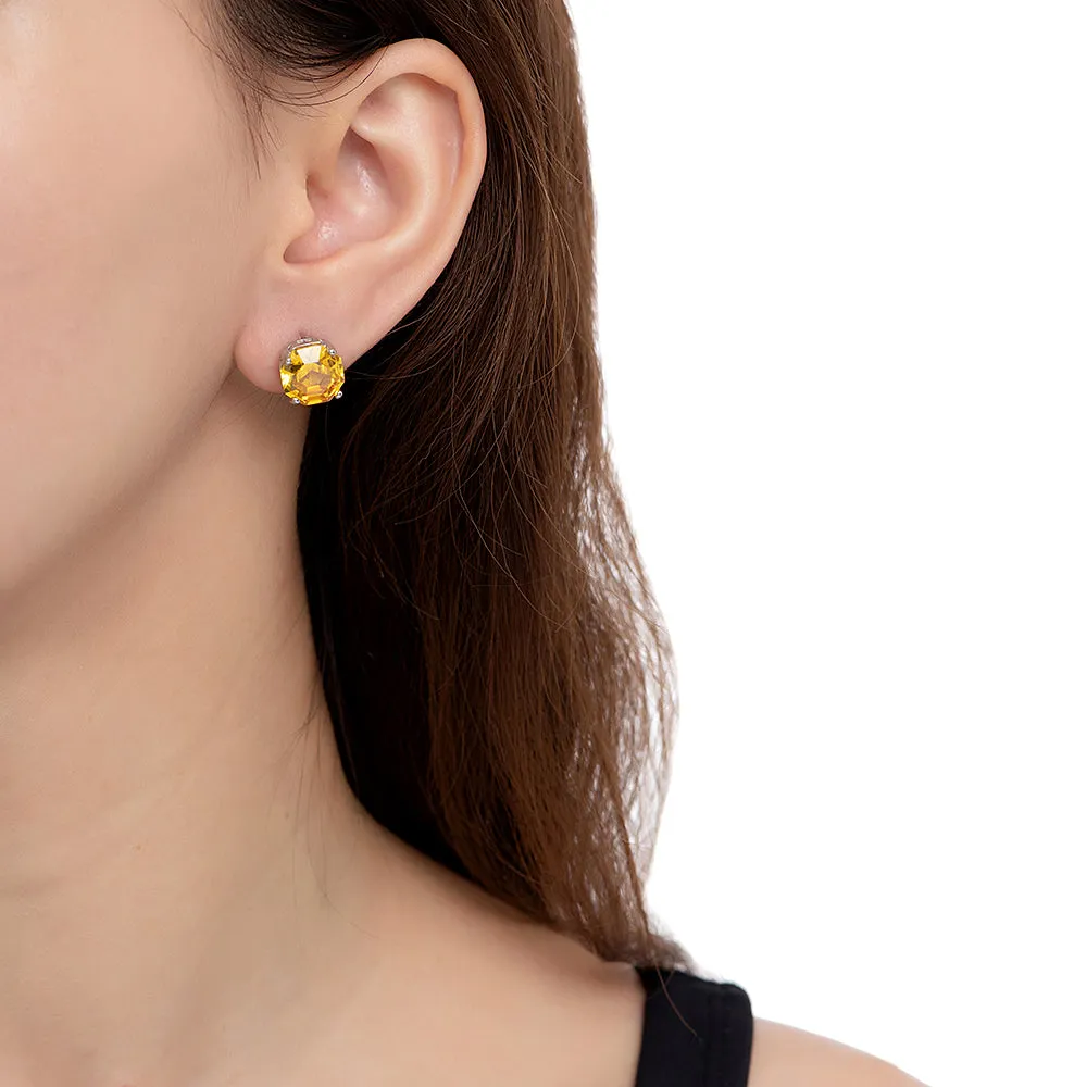 Aqua Topaz Stud Earrings