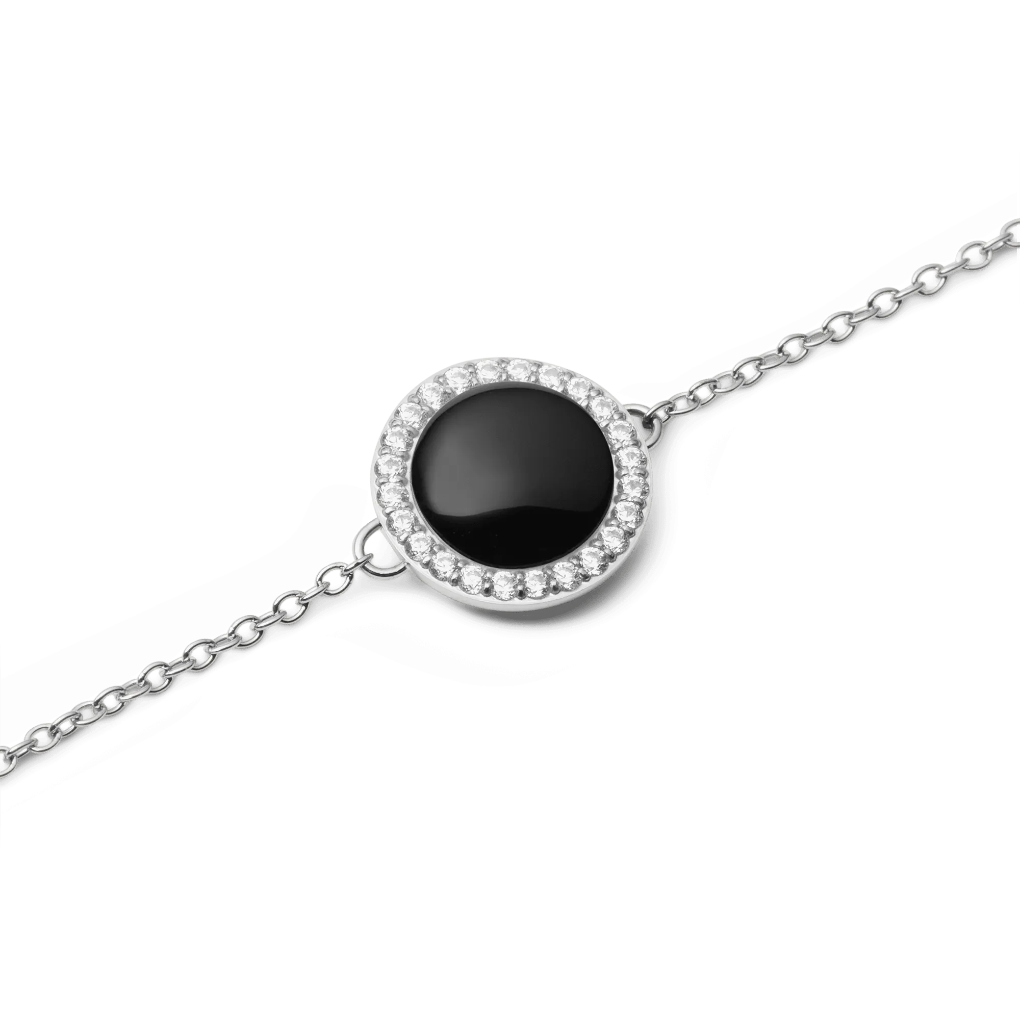 Audrey Bracelet Black Agathe Silver