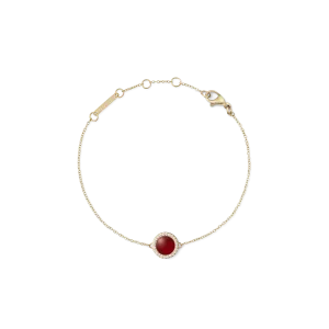 Audrey Bracelet Red Agathe Gold