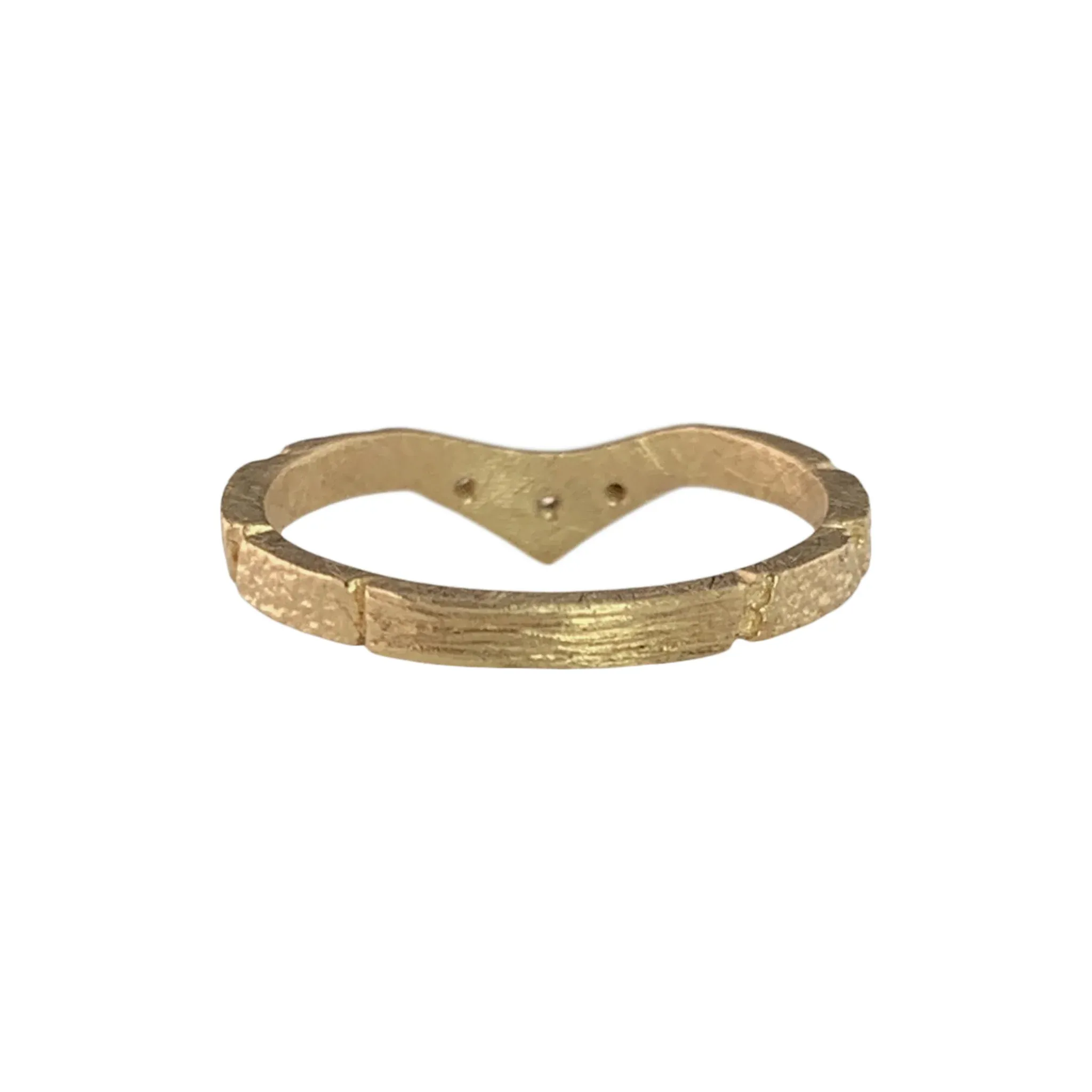 Bedrock Contour Band with 3 Diamonds