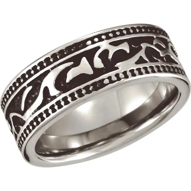 Black PVD Cobalt 8.5 mm Design Band