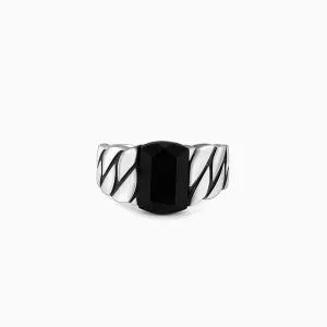 Black Rhodium Impeccable Ring For Him