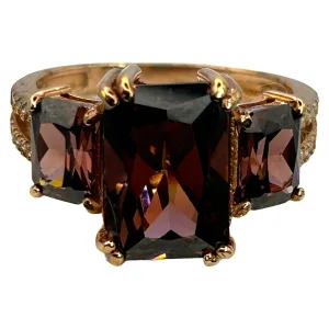 Blush And White Cubic Zirconia 18k Rose Gold Over Silver Ring 9.75ctw SIZE 8