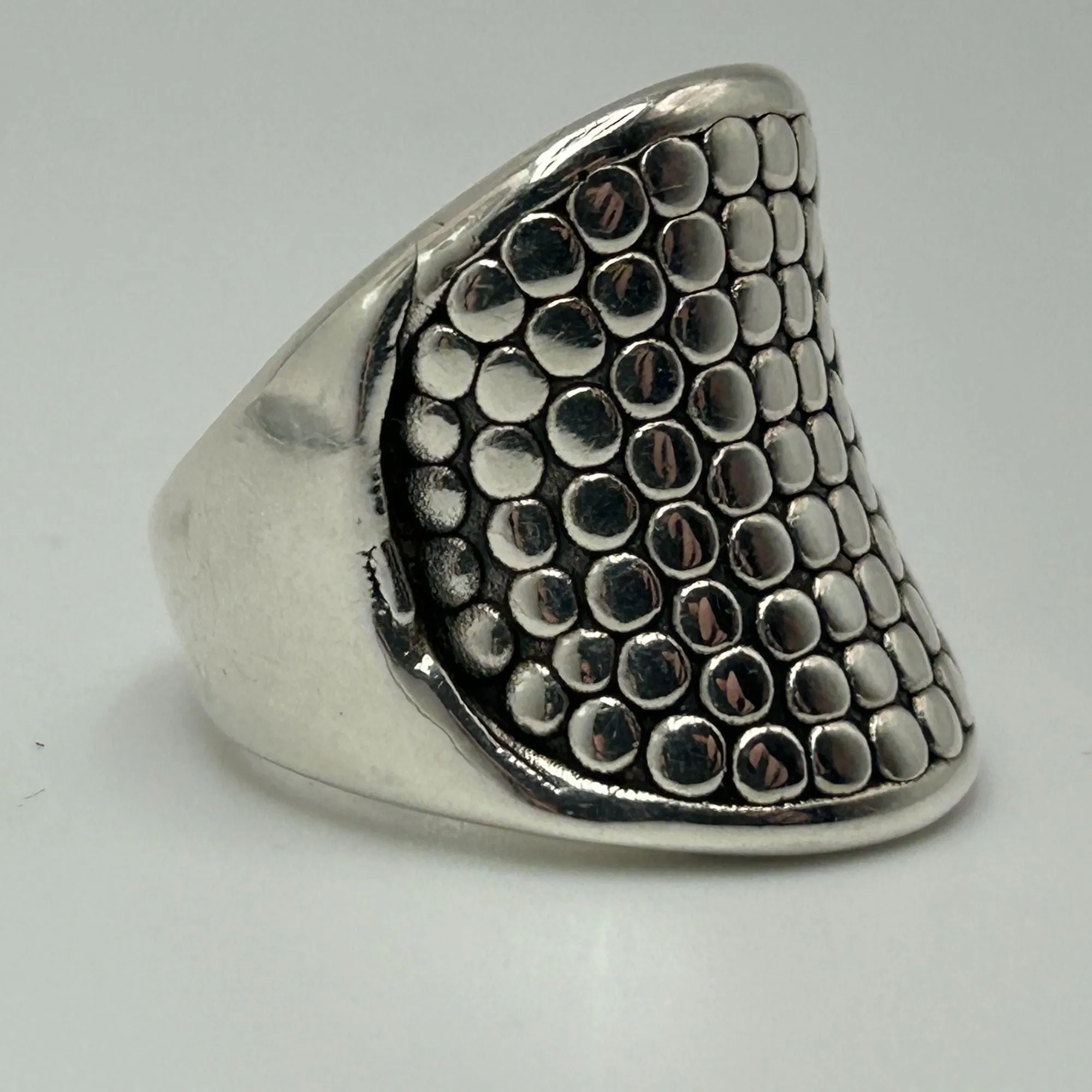 Bohemian Thai 925 Sterling Silver Concave Ring