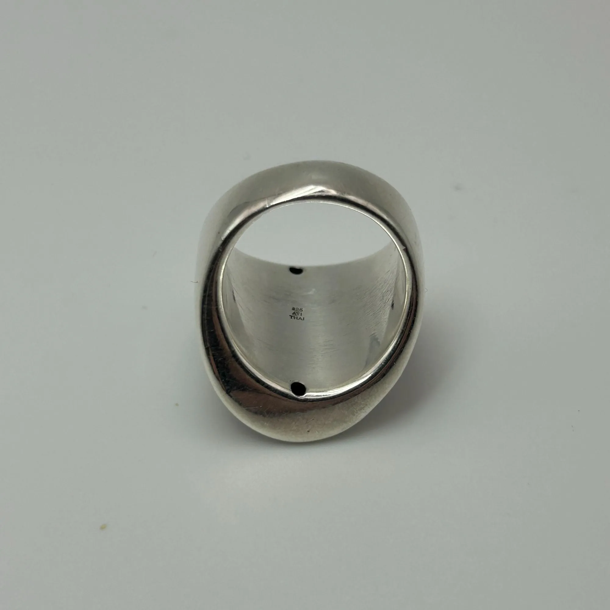 Bohemian Thai 925 Sterling Silver Concave Ring