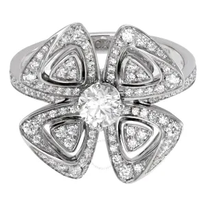 BVLGARI Fiorever Ladies 18k White Gold 0.64 CT Diamond Ring,