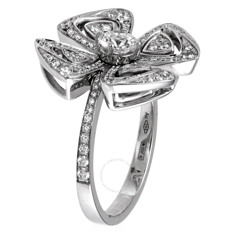 BVLGARI Fiorever Ladies 18k White Gold 0.64 CT Diamond Ring,