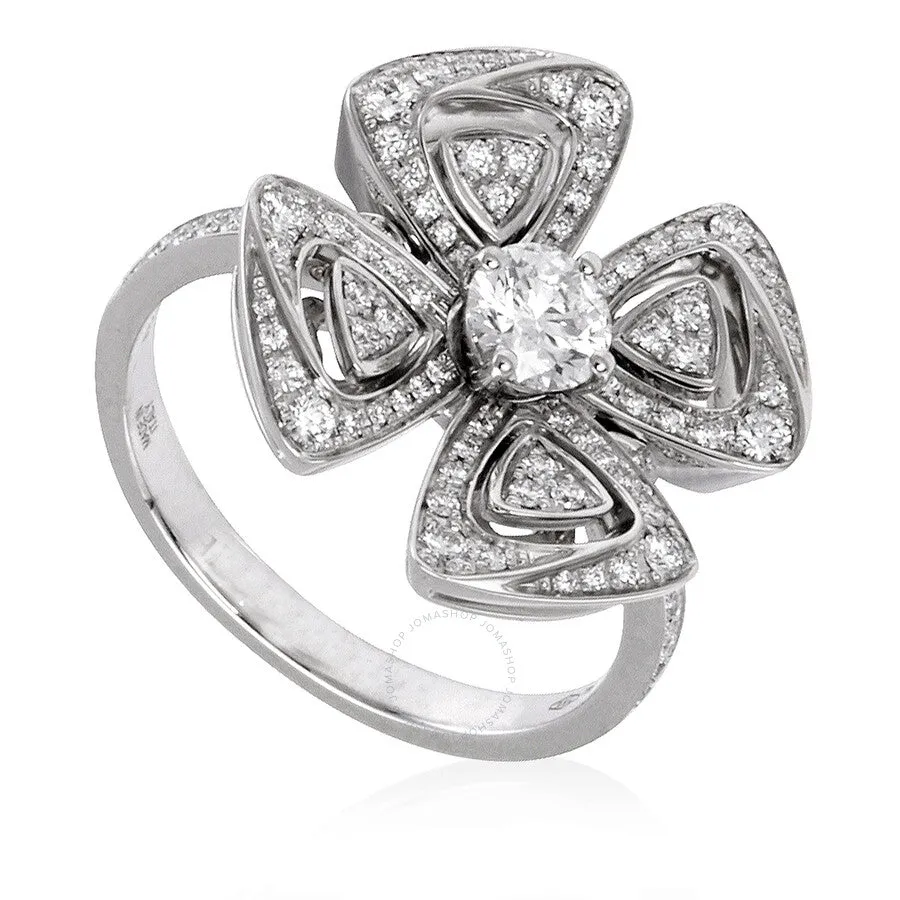 BVLGARI Fiorever Ladies 18k White Gold 0.64 CT Diamond Ring,