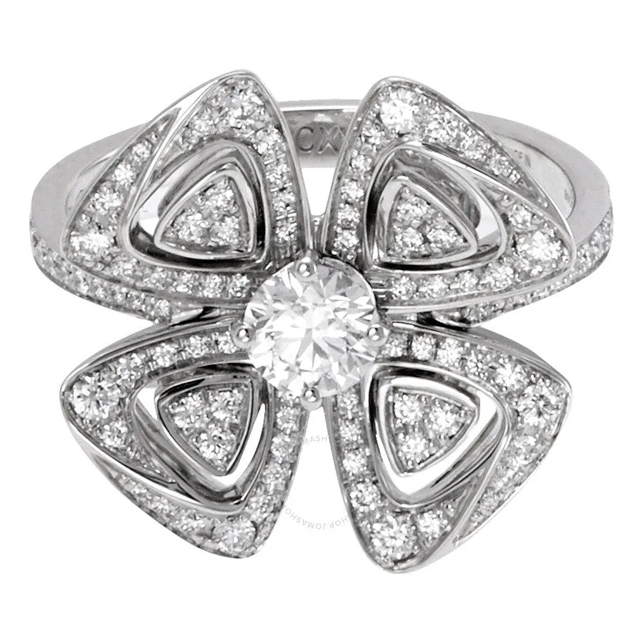 BVLGARI Fiorever Ladies 18k White Gold 0.64 CT Diamond Ring,