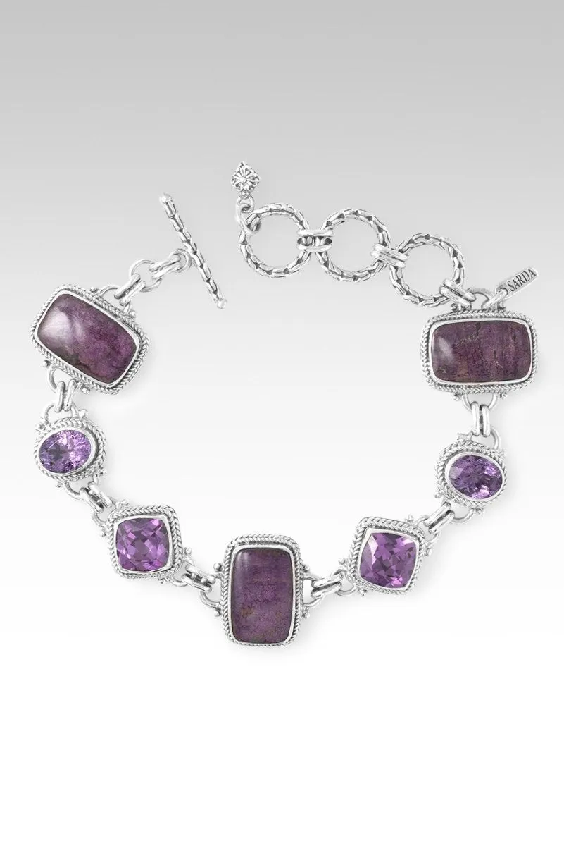 Counting Blessings Bracelet? in Purpurite, Amethyst & Plum Lab Created Sapphire