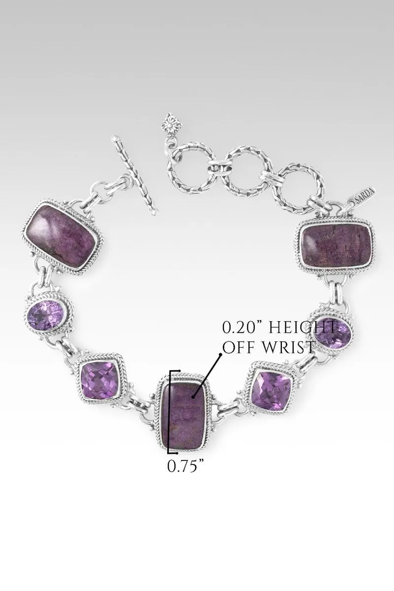 Counting Blessings Bracelet? in Purpurite, Amethyst & Plum Lab Created Sapphire