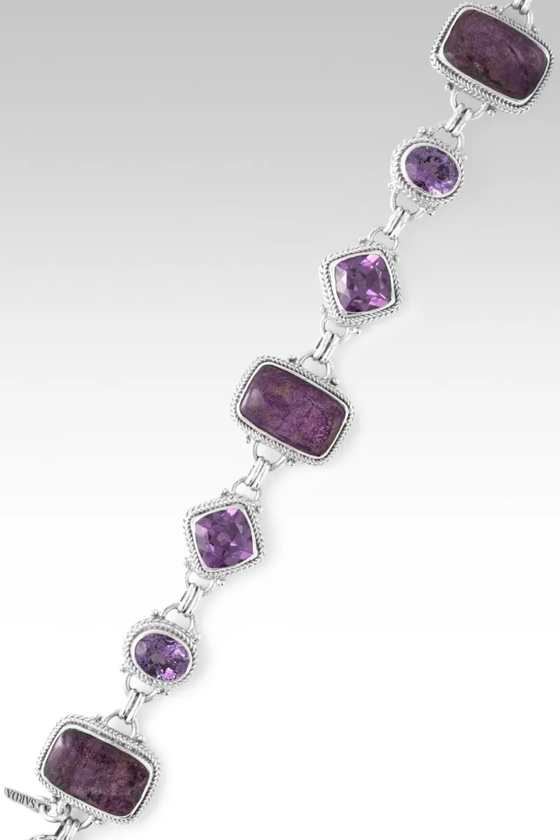 Counting Blessings Bracelet? in Purpurite, Amethyst & Plum Lab Created Sapphire