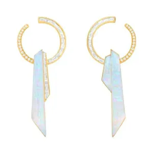 Crystal Haze Shard Hoop Earrings