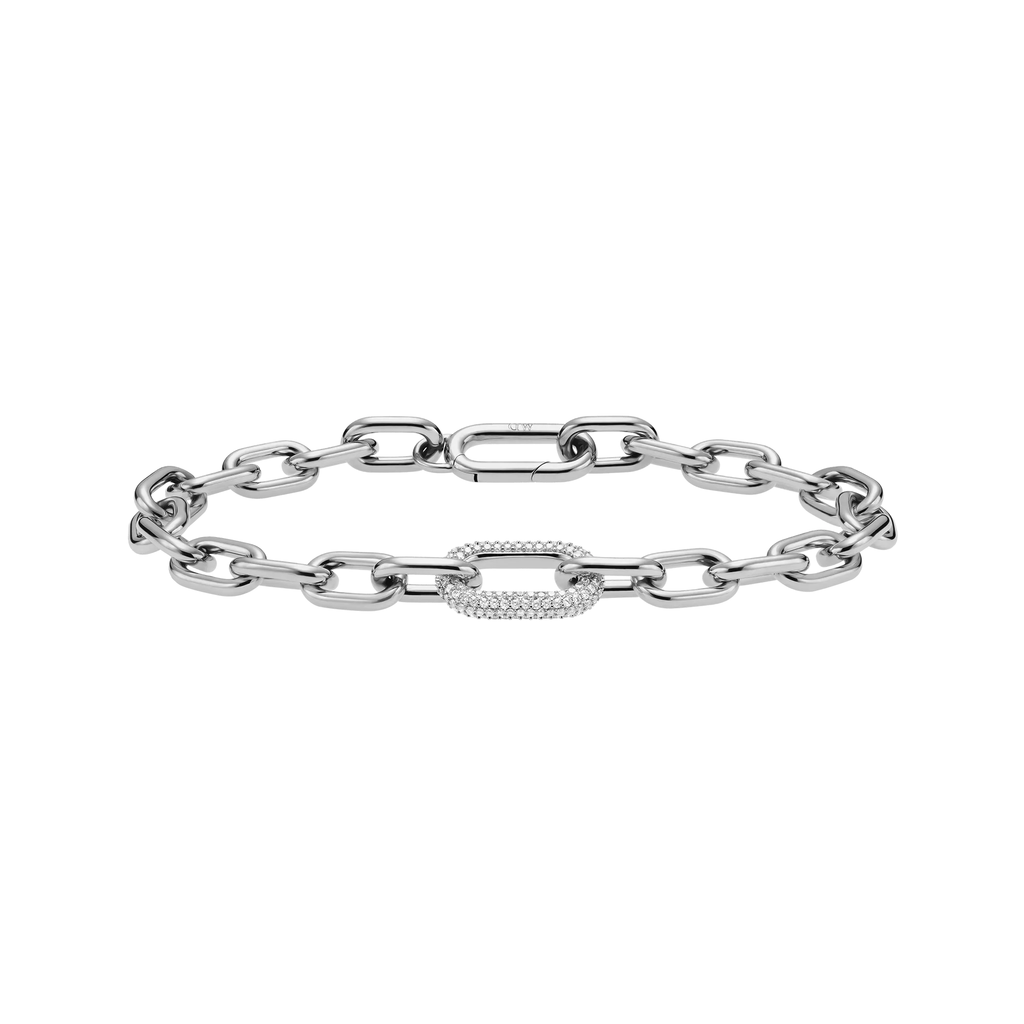 Crystal Link Bracelet Silver