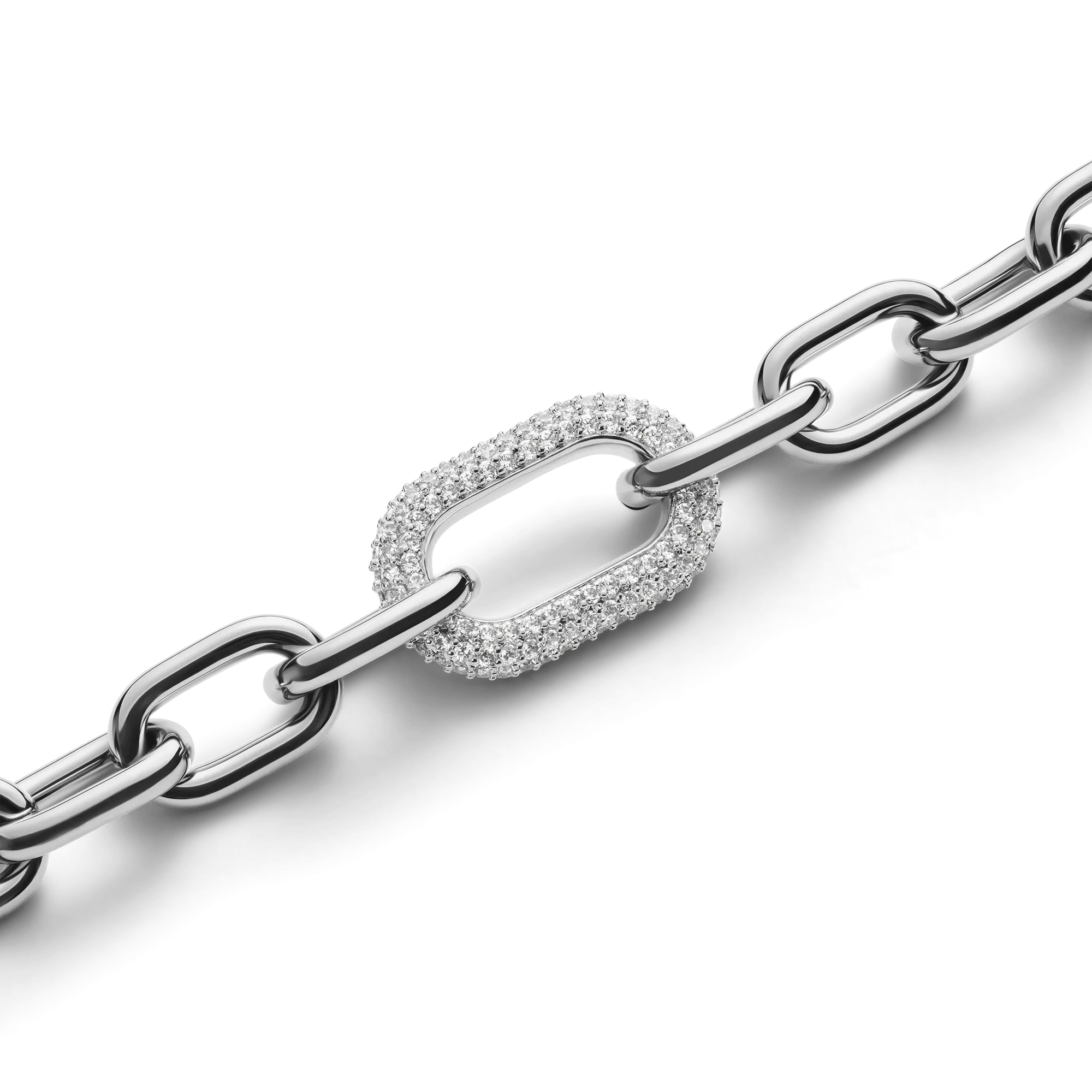 Crystal Link Bracelet Silver