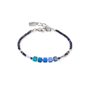 Cube Story Minimalistic Sparkling bracelet blue