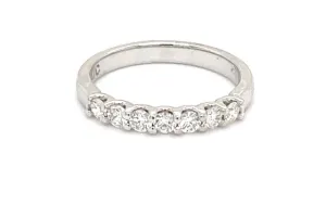 Diamond 7 Stone Wedding Band in 14K White Gold (1/2 CTW)