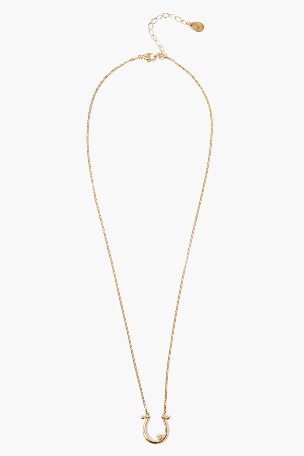 Diamond Horseshoe Necklace Yellow Gold