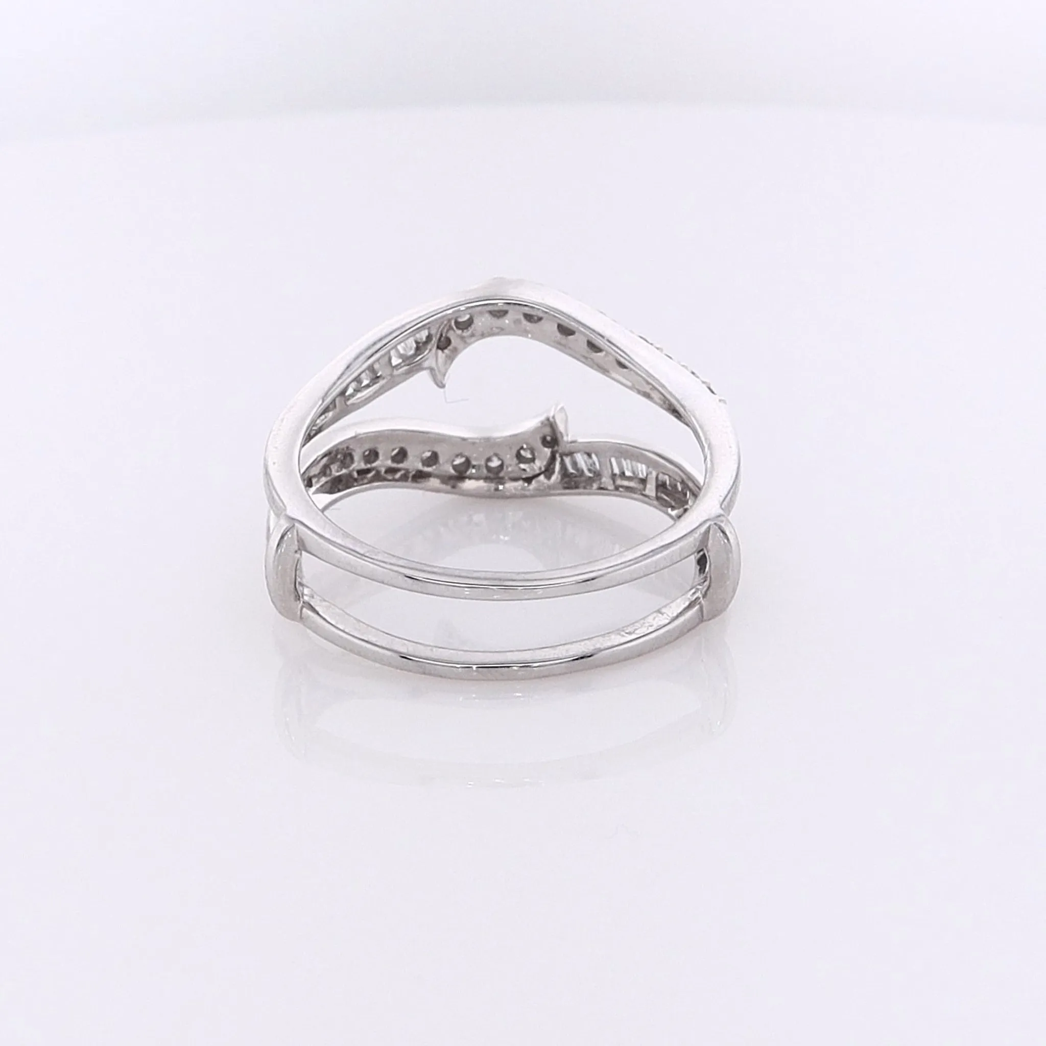 Estate 14 Karat White Gold Diamond Ring Insert