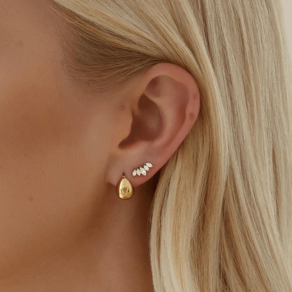 Fan Stud Earrings