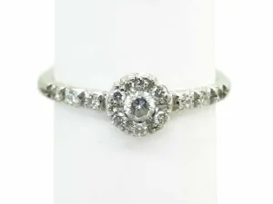 Favero Italy Designer 0.25ct tw Diamond Platinum Engagement Promise Ring Sz 4.5