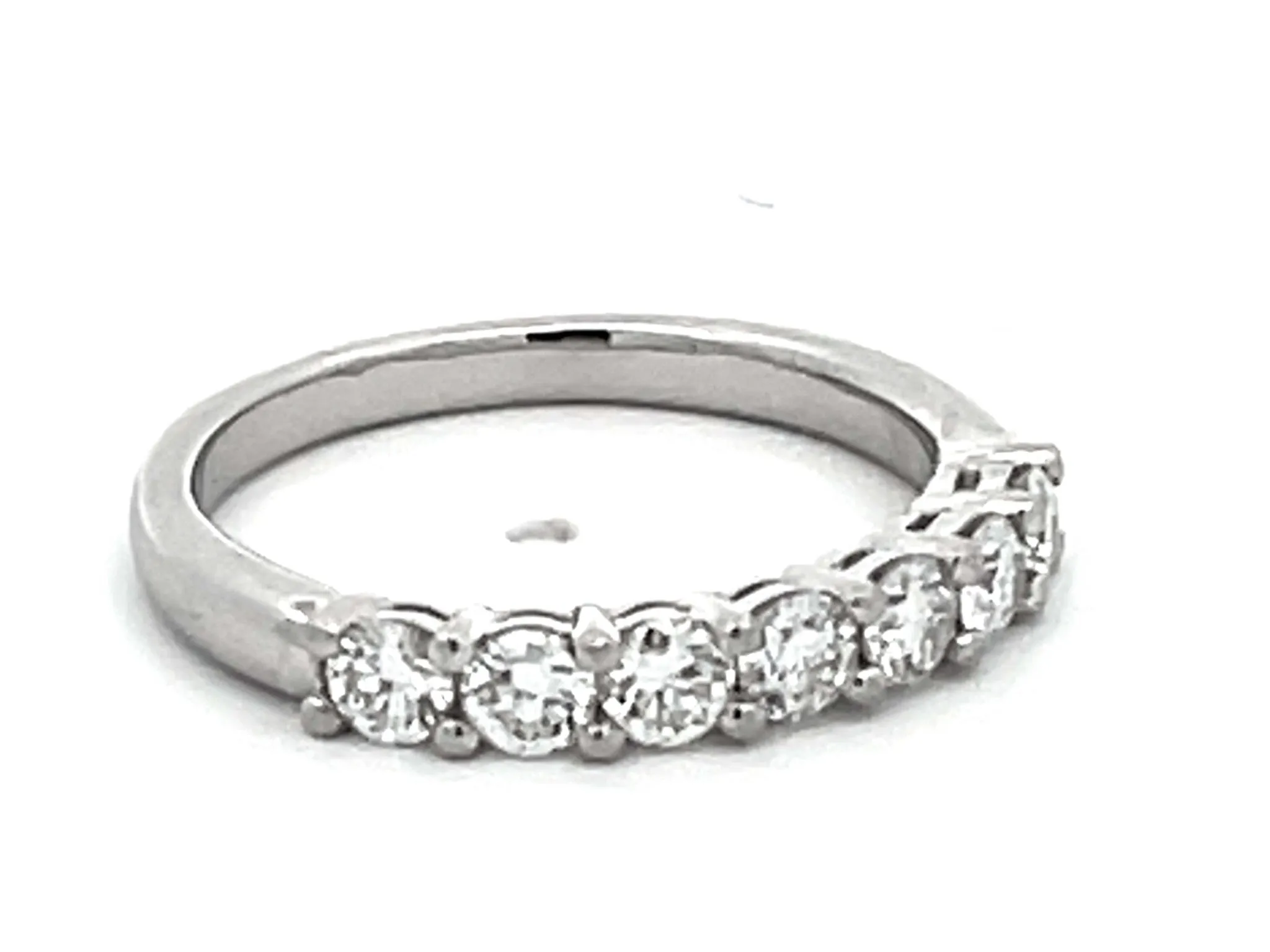 G, VS, 7 Diamond Band Ring Platinum