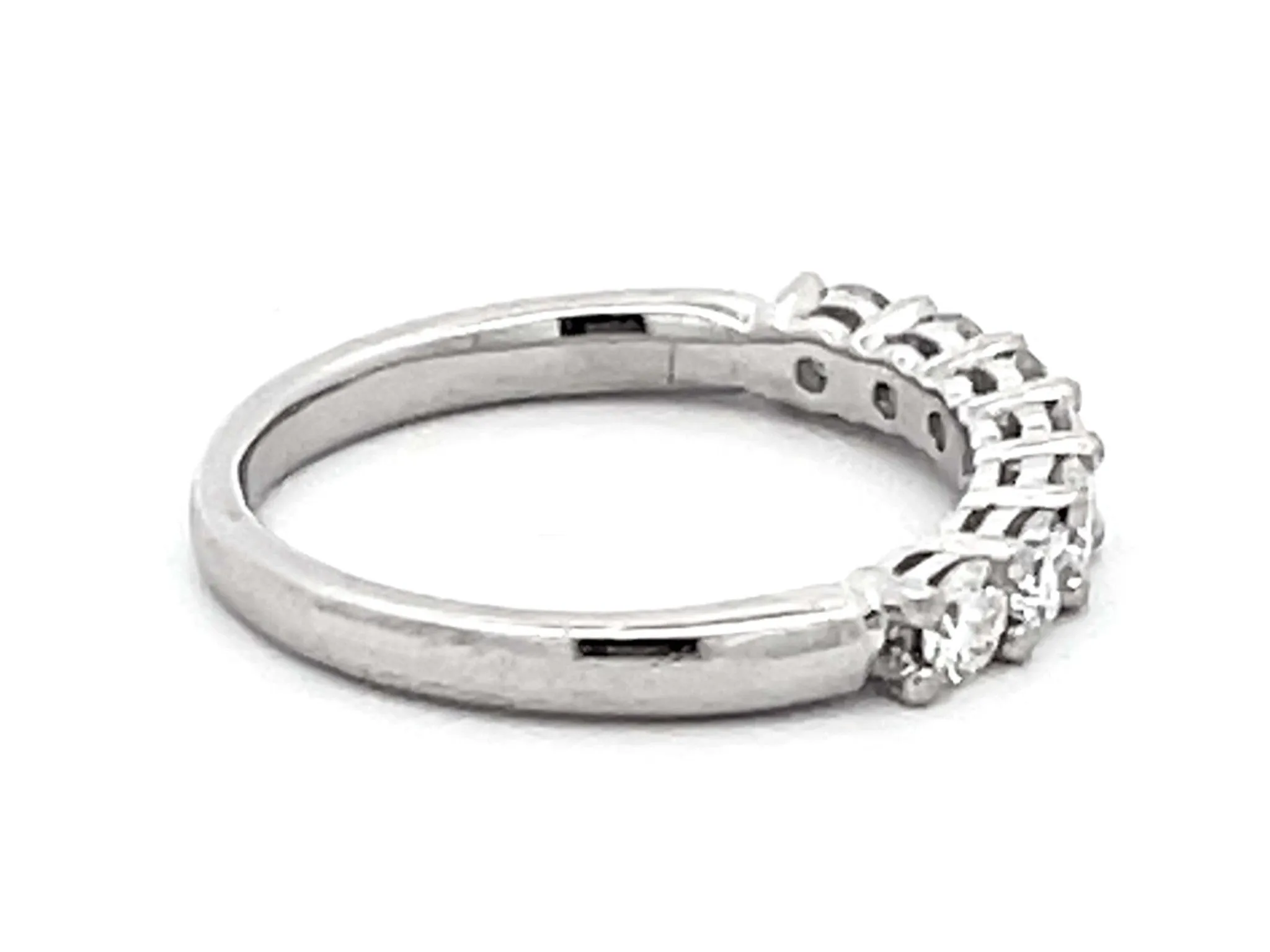 G, VS, 7 Diamond Band Ring Platinum