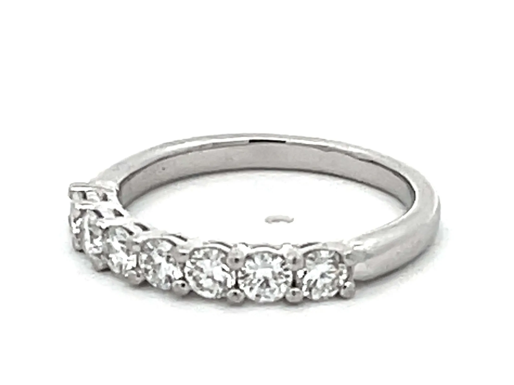G, VS, 7 Diamond Band Ring Platinum