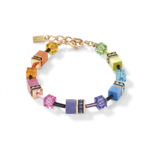 GeoCUBE? Bracelet multicolour rainbow gold