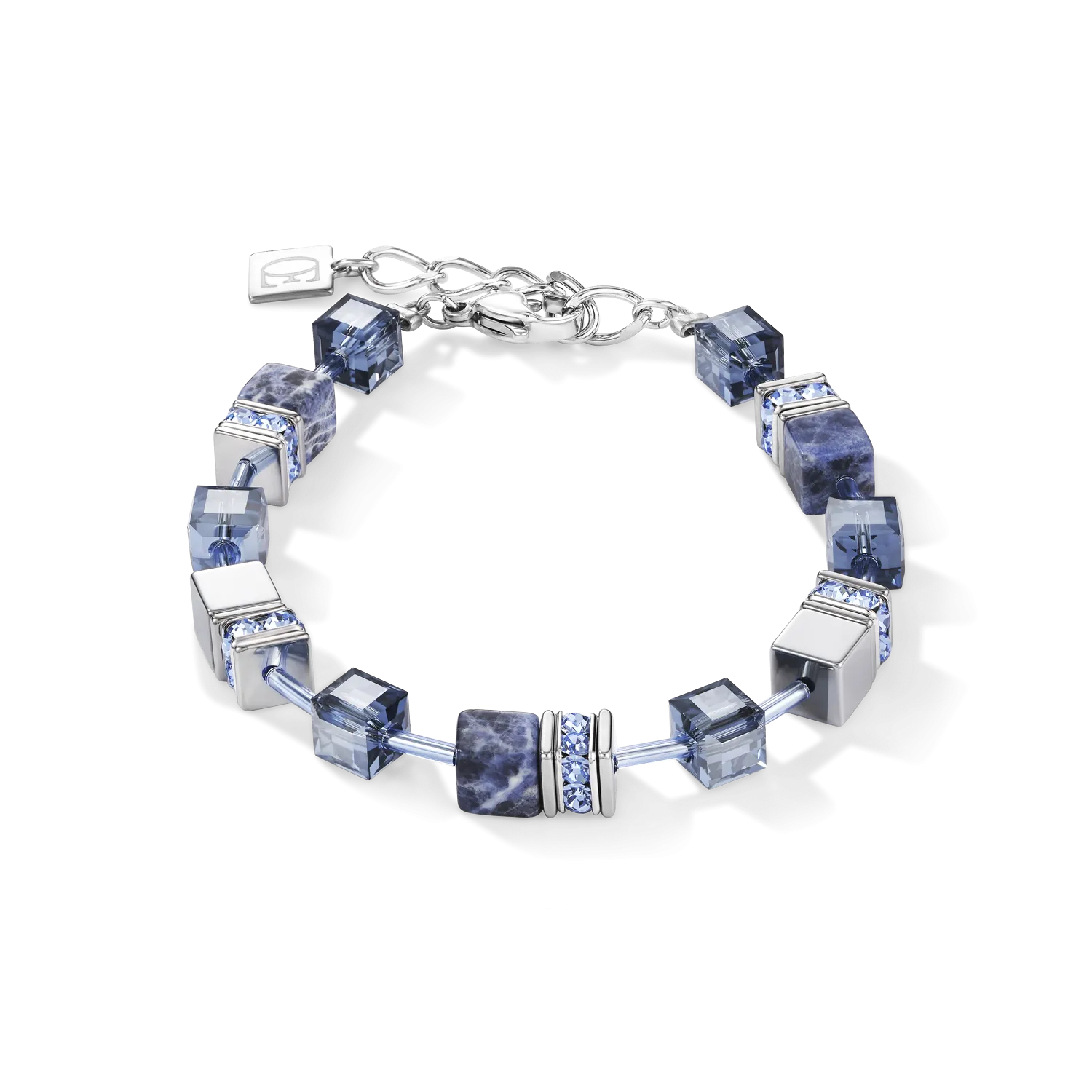 GeoCUBE? Bracelet  sodalite & haematite blue