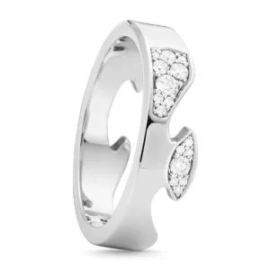 Georg Jensen Fusion 18ct White Gold Diamond Pave End Ring AA