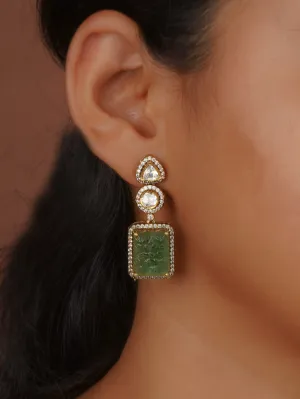 Green Color Victorian Earrings - VCSL925-EAR8