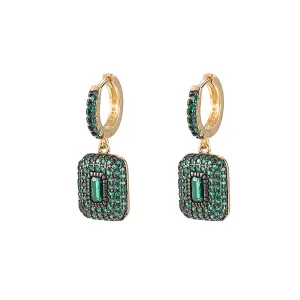 Green Emerald Gemstone Earrings