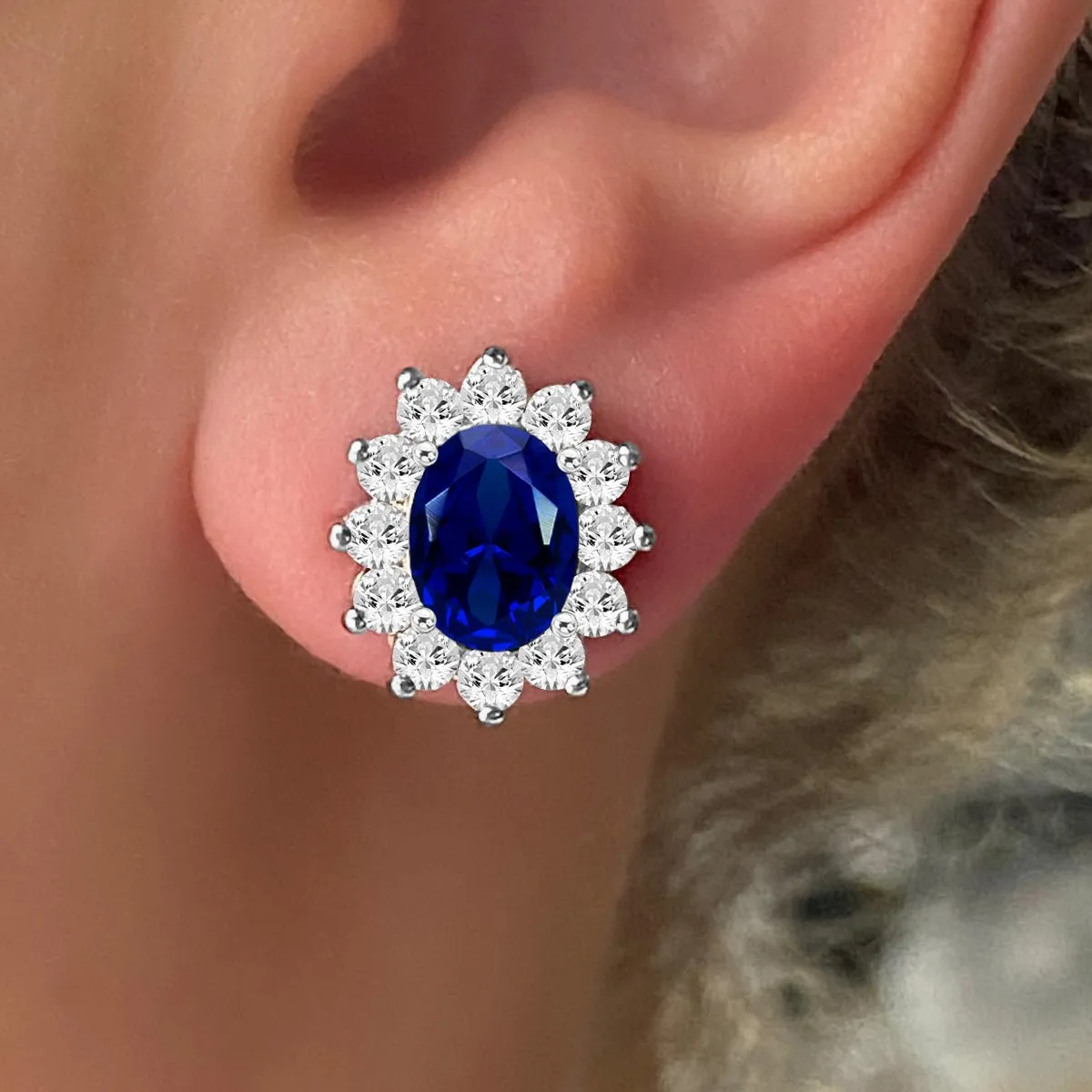 Halo Gem Earrings by AZ Essentials