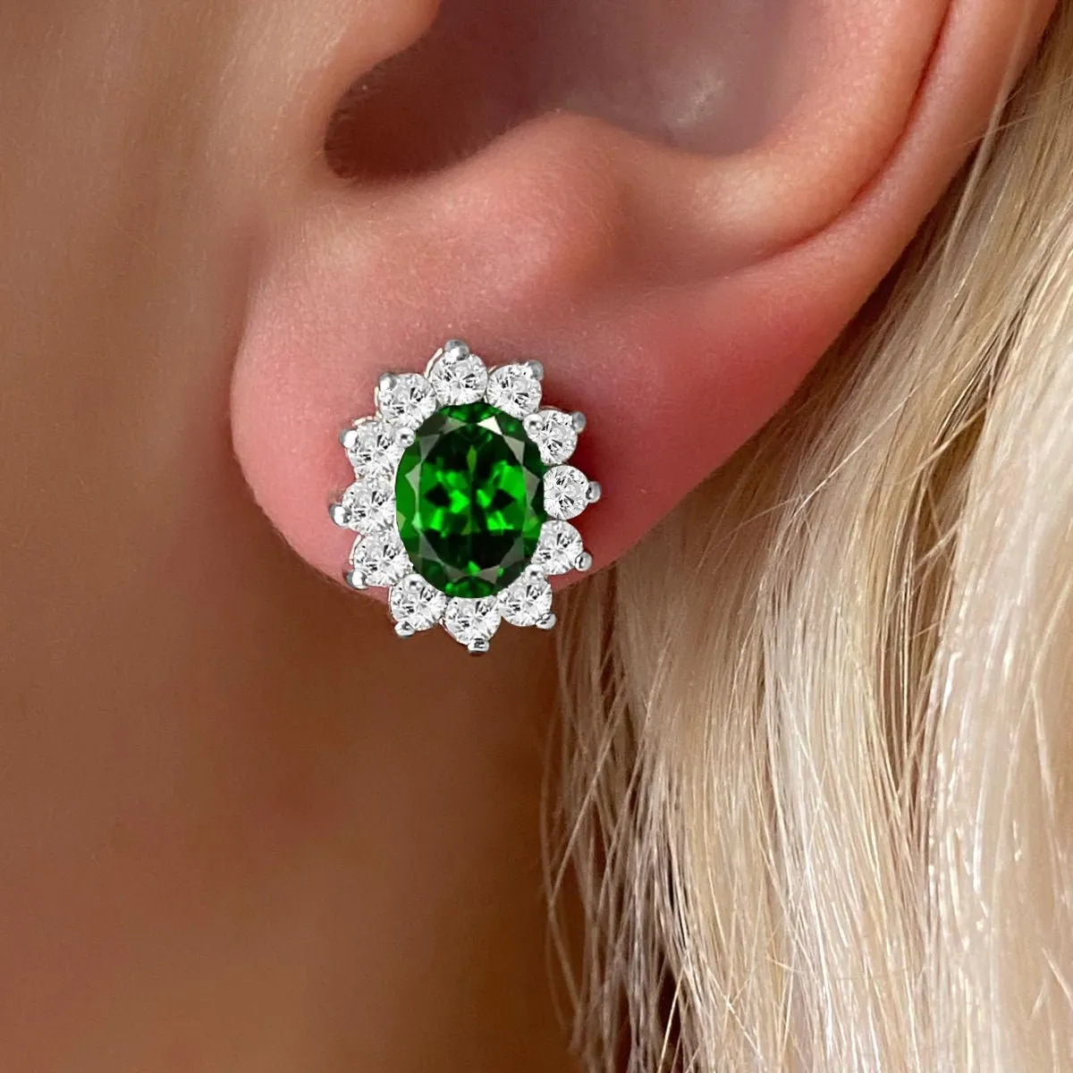 Halo Gem Earrings by AZ Essentials