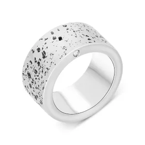 Hot Diamonds Sterling Silver Distressed Heavy Ring D