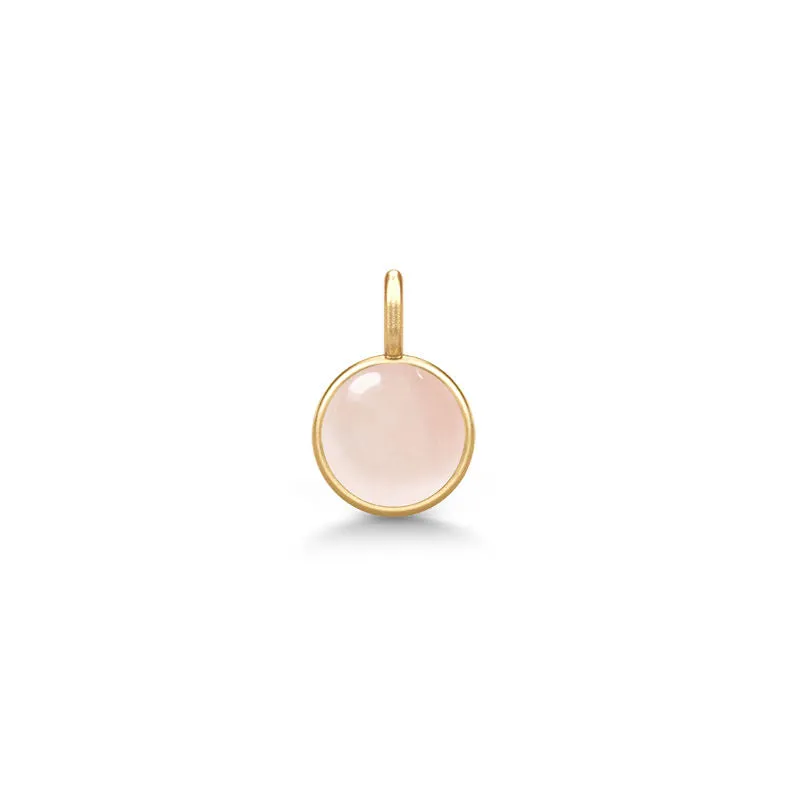Little Prime Gold Plated Pendant w. Milky Rose Crystal