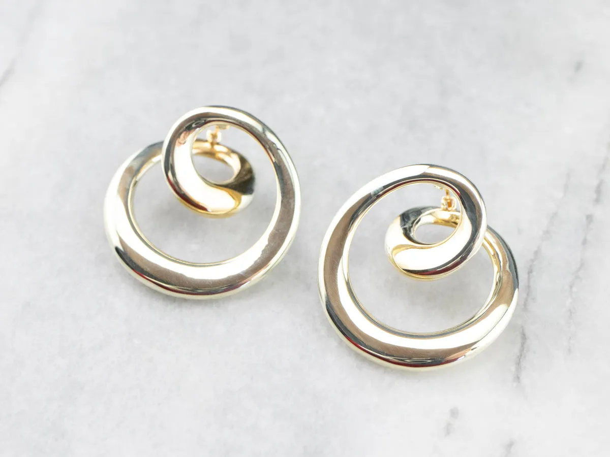 Looping Gold Drop Earrings