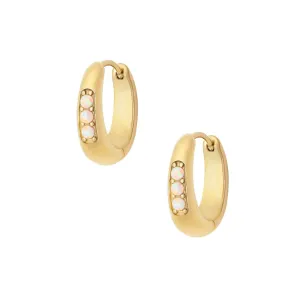 Majestic Opal Hoop Earrings