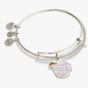 Mama Needs Coffee' Charm Bangle Bracelet