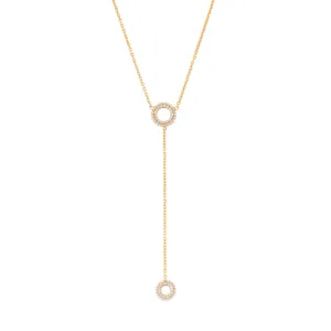 Matin 18K Gold Necklace w. 106 Diamonds