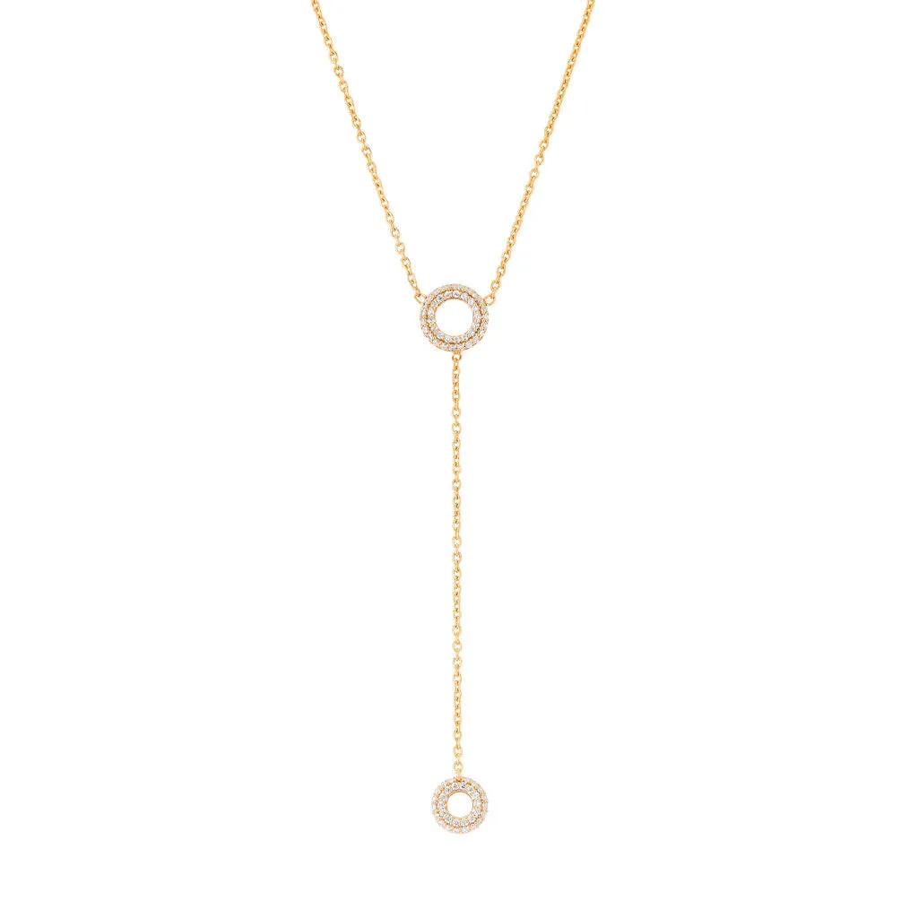 Matin 18K Gold Necklace w. 106 Diamonds