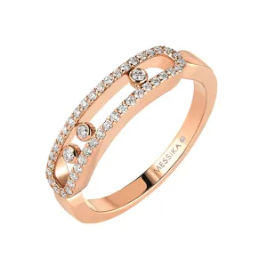 Messika Baby Move Pave 18ct Rose Gold 0.25ct Diamond Ring