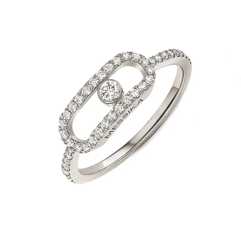 Messika Move Uno Pave XL 18ct White Gold 0.31ct Diamond Ring